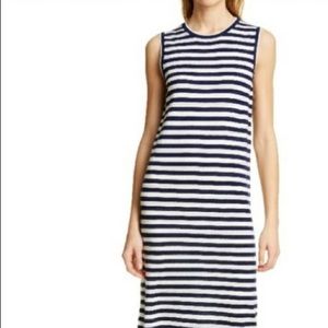 Striped Crew neck dress